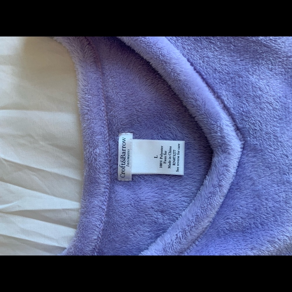 Fuzzy purple pajama set